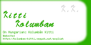 kitti kolumban business card